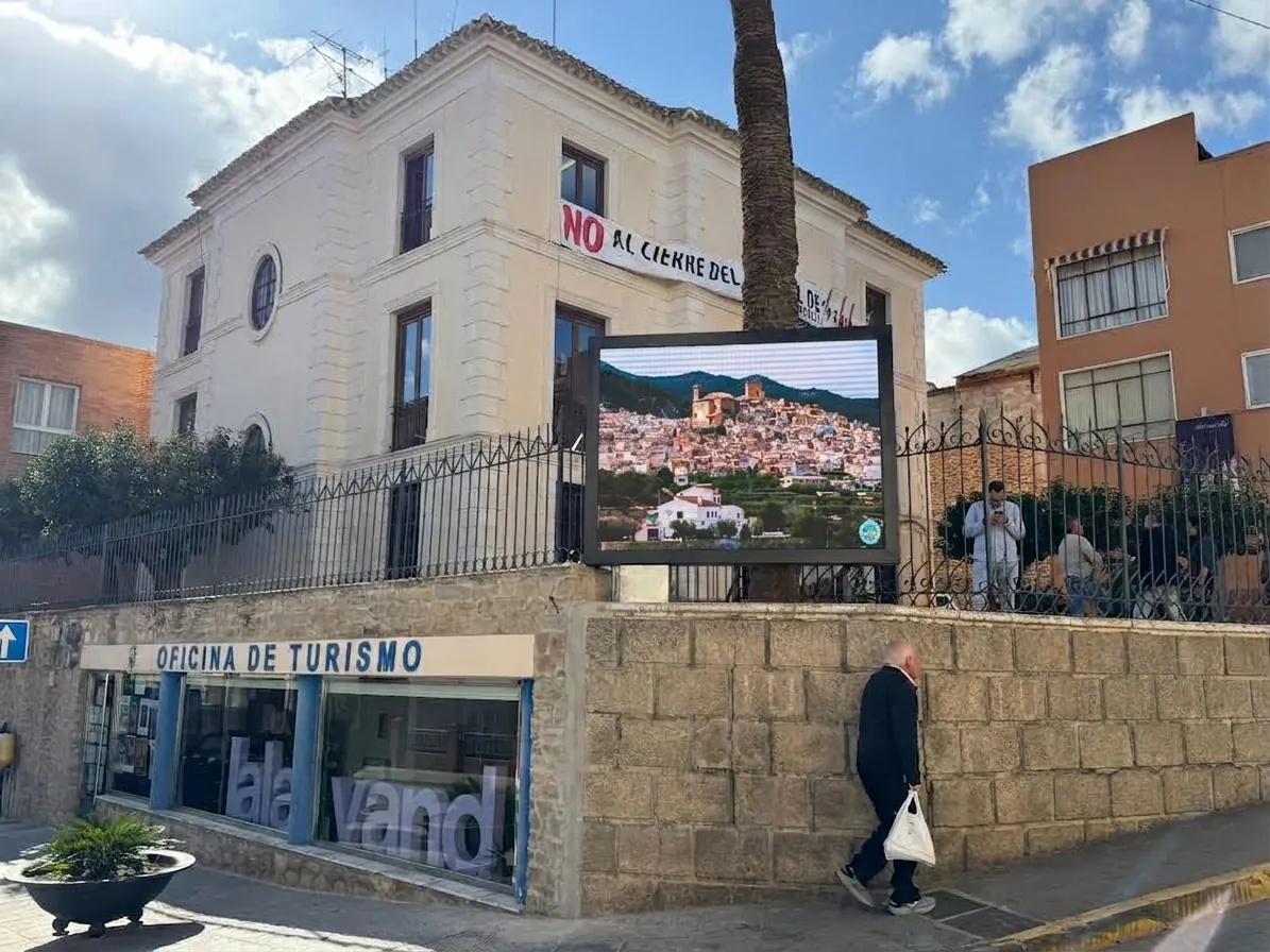LED screen at the Moratalla tourist office