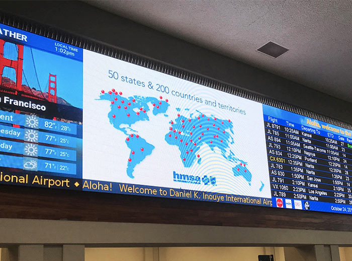 Led display airport information