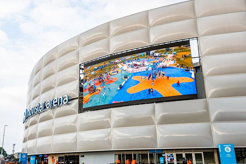 Rotating LED displays for sporting events