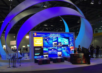 Led screens for trade fair stands