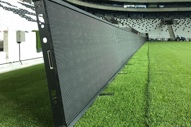 Perimeter led screens for stadiums and pavilions