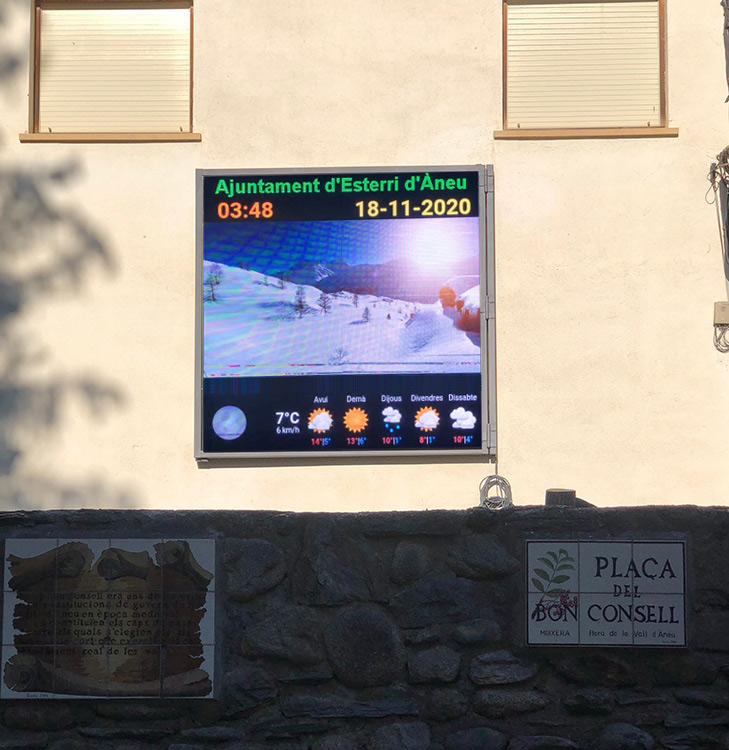 agencia El aparato sexo Telão LED em Esterri d'Àneu | Projetos de DEL para o setor público