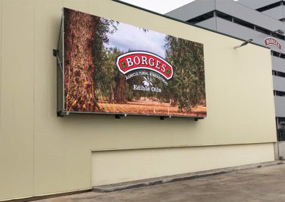 Giant LED screen installation for Borges