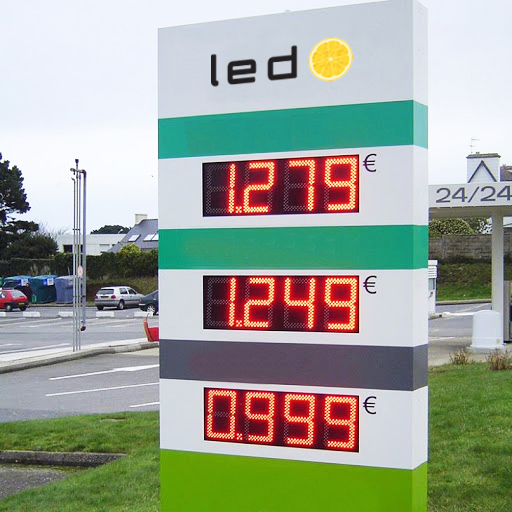 Led displays for gas stations