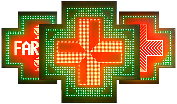 Cruces LED para Farmacias