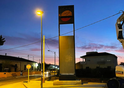 Tótem LED para gasolinera de Murcia