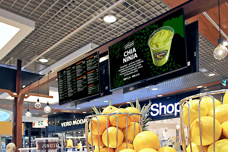 Indoor LED displays for supermarkets