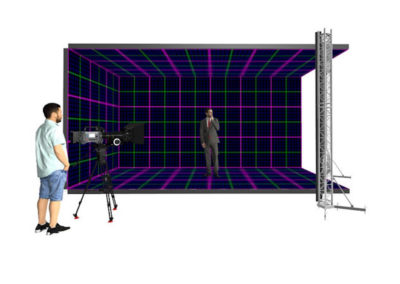 Filming studios with LED screens