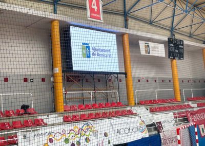 Assembly of video scoreboard for pavilion in Benicarló - Castellón