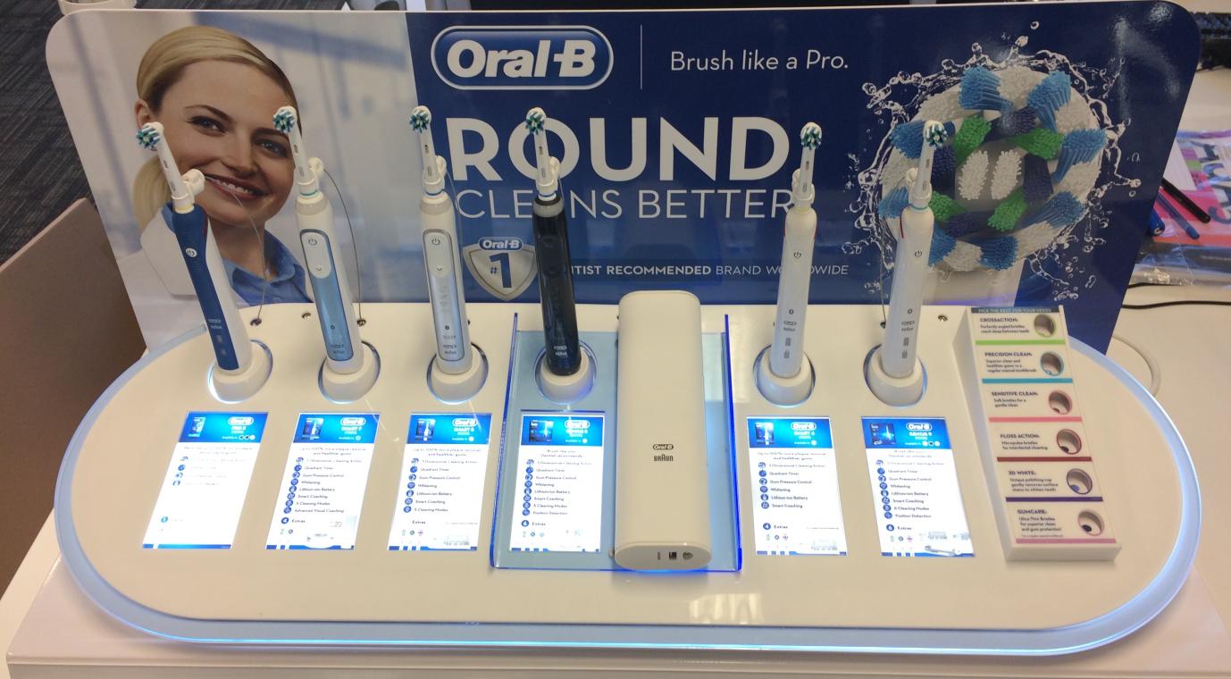 oral b stand point of sale led
